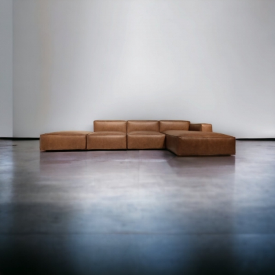 MODULAR LEATHER SOFA